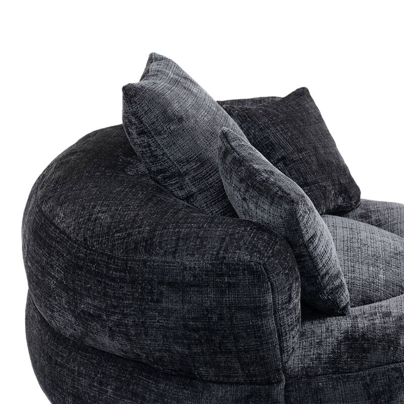 Comfort Lounger High Back Bean Bag Chair Couch With Three Pillows