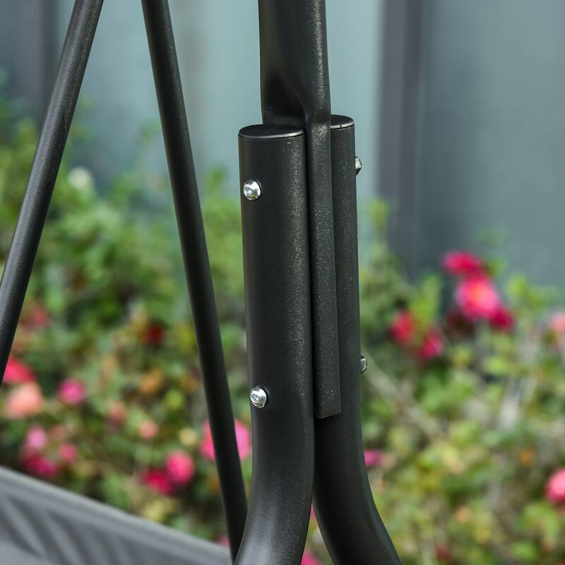 Outsunny 3-person Comfortable Porch Swing with Adjustable Tilt Canopy