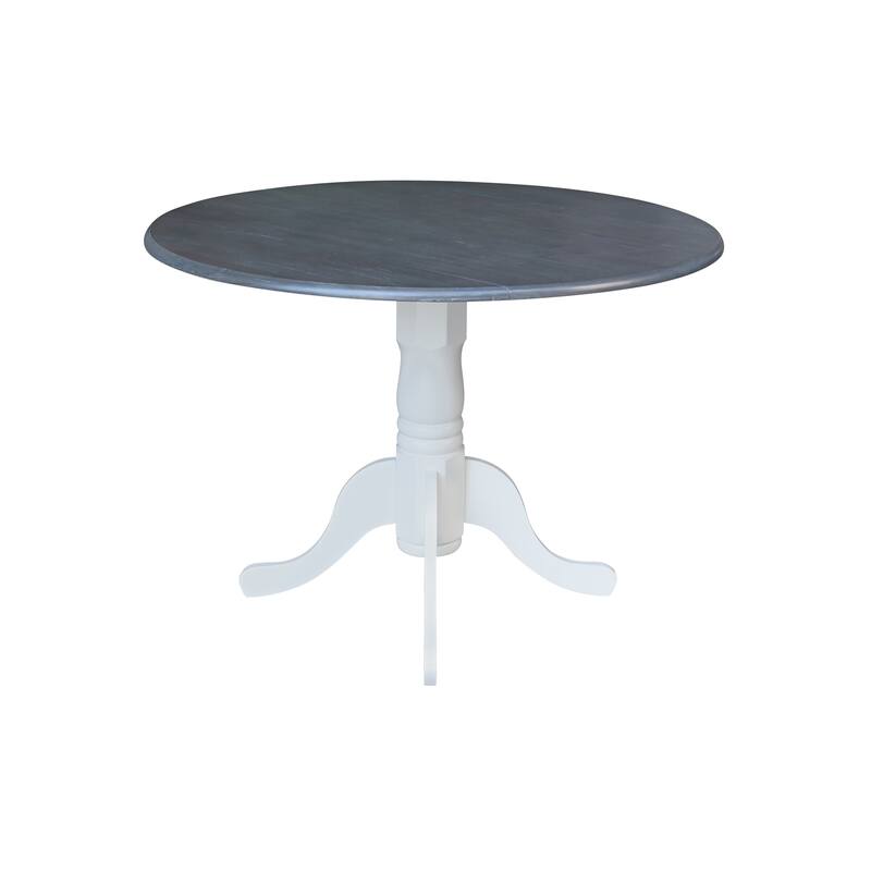 42 in. Drop Leaf Dining Table with 2 X-back Chairs - 3 Piece Set