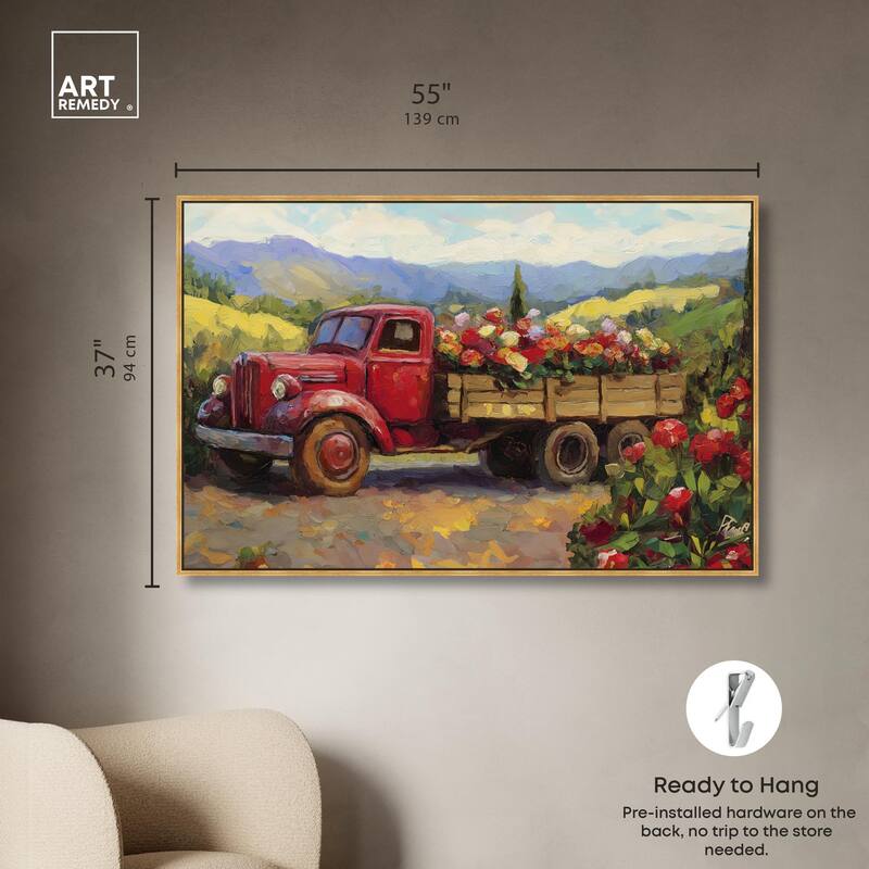 Flowers in Transit II Canvas by Art Remedy