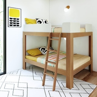 Max and Lily Mid-Century Modern Full over Full Bunk Bed