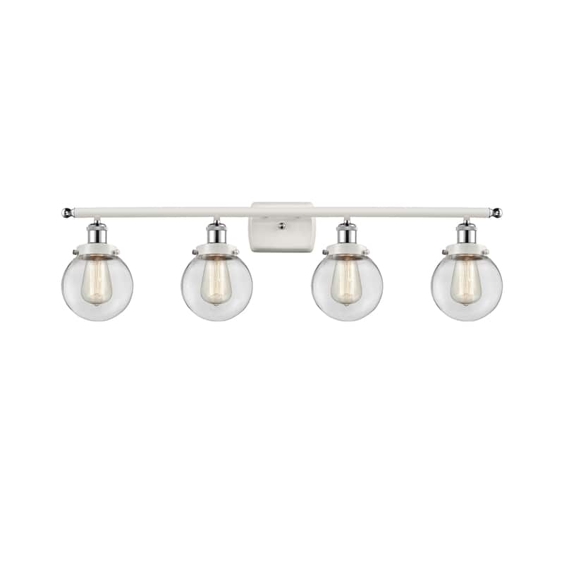 Innovations Lighting Ballston Urban Beacon - 4 Light 36" Bath Vanity Light - Clear/White and Polished Chrome Finish