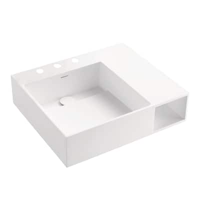 Kingston Brass VPB3248SQA Modern 24-1/2" Rectangular Solid Surface