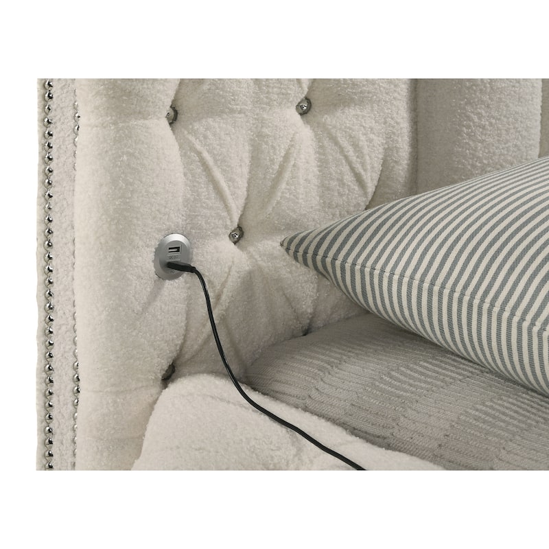 Sonya Upholstered Bedroom Set Ivory