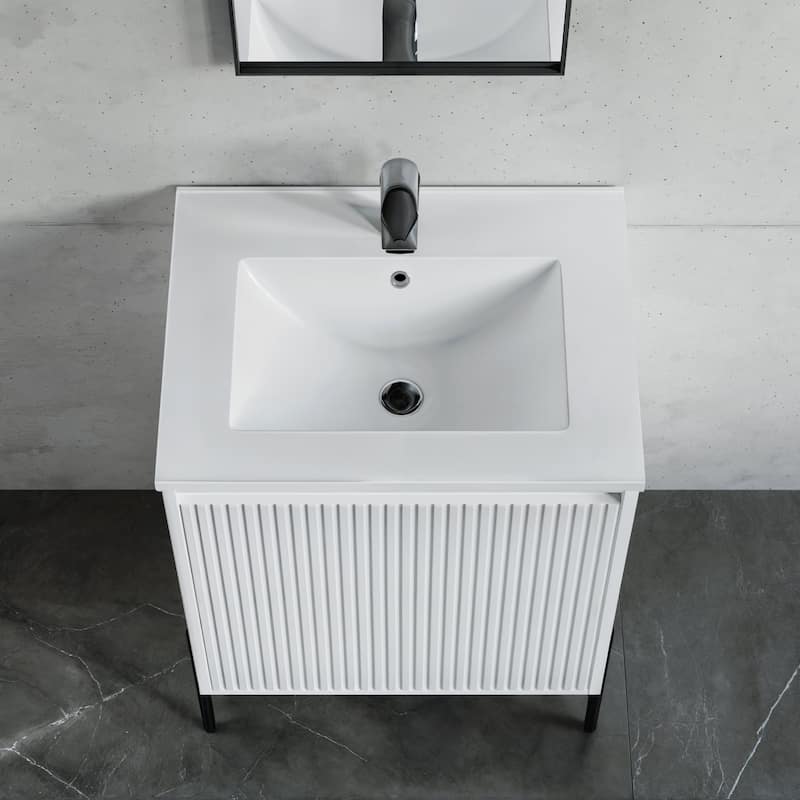 Dowell 18" FTB Ceramic Single Bathroom Vanity Basin
