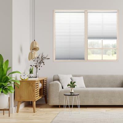 48-inch White Light-filtering Pleated Shade