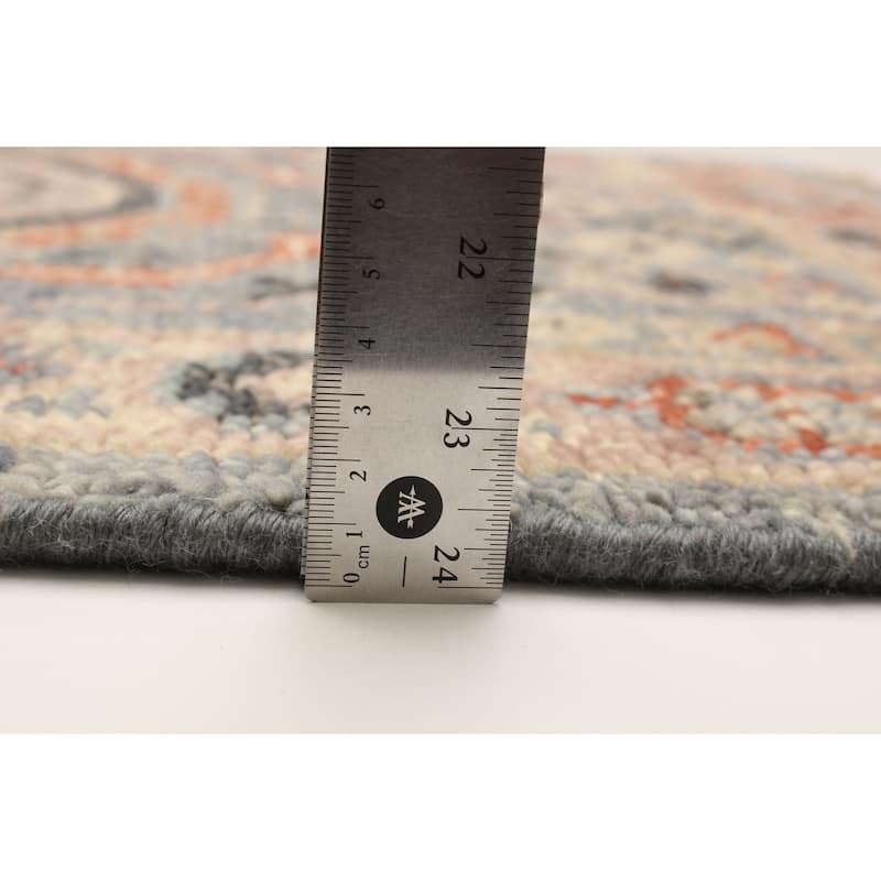 ECARPETGALLERY Hand-knotted Jules Serapi Light Denim Blue Wool Rug - 8'1 x 2'7