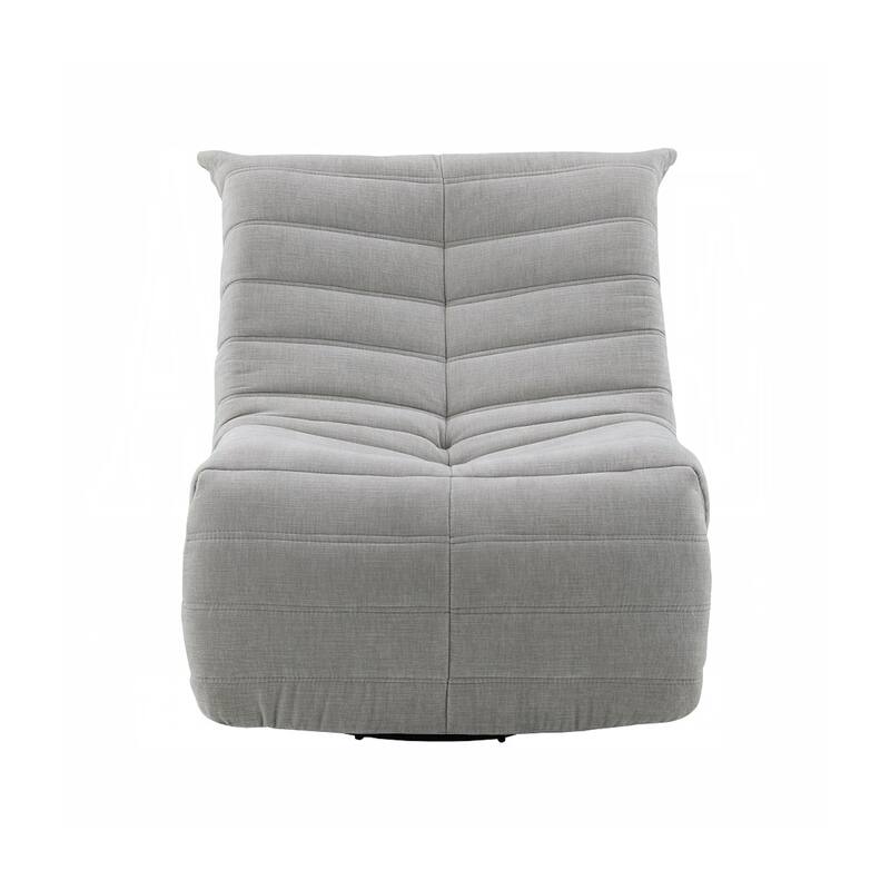 Chenille Upholstered Manual Recliner with Swivel - Oyster