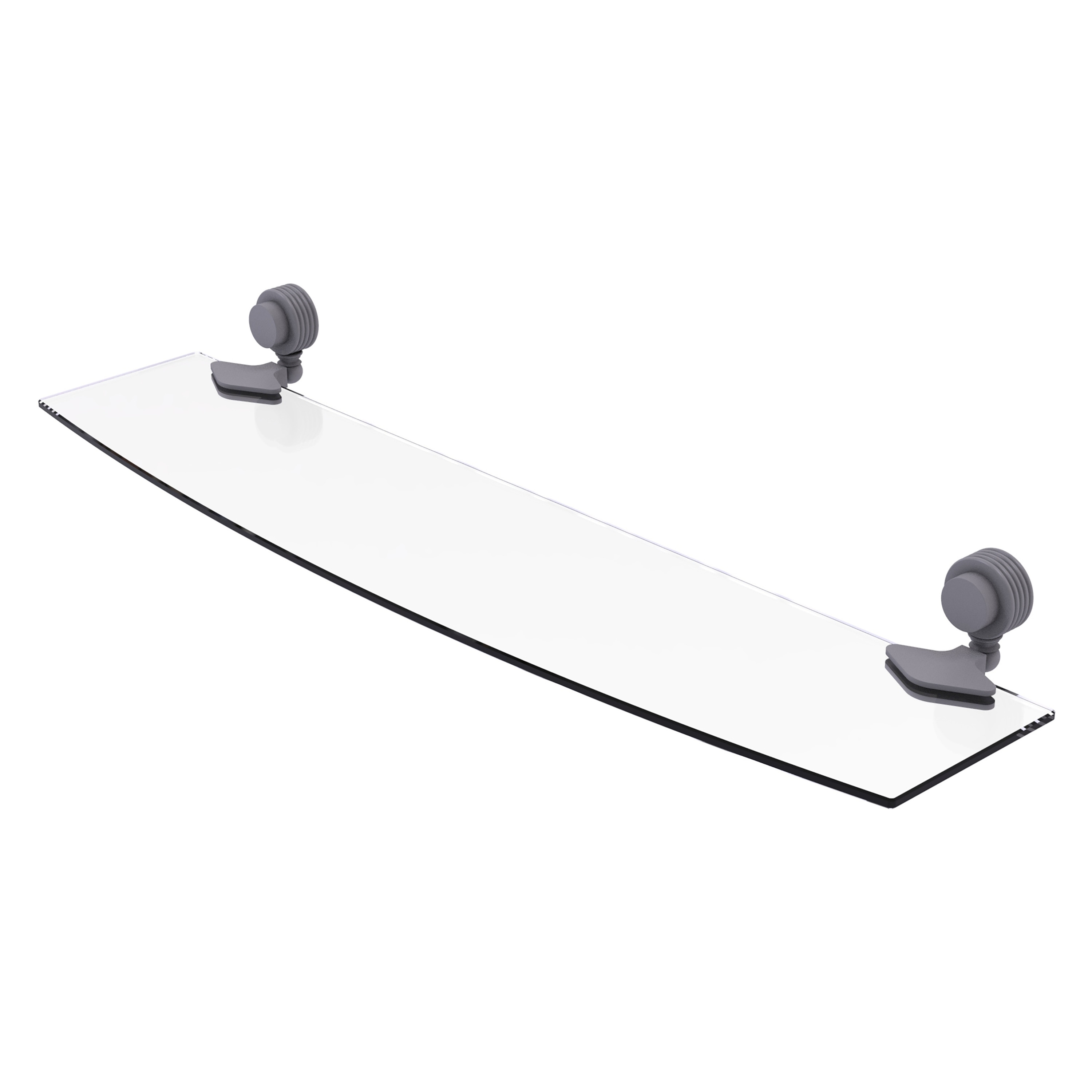 Allied Brass Venus Collection 18 Inch Glass Shelf with Grooved Accents