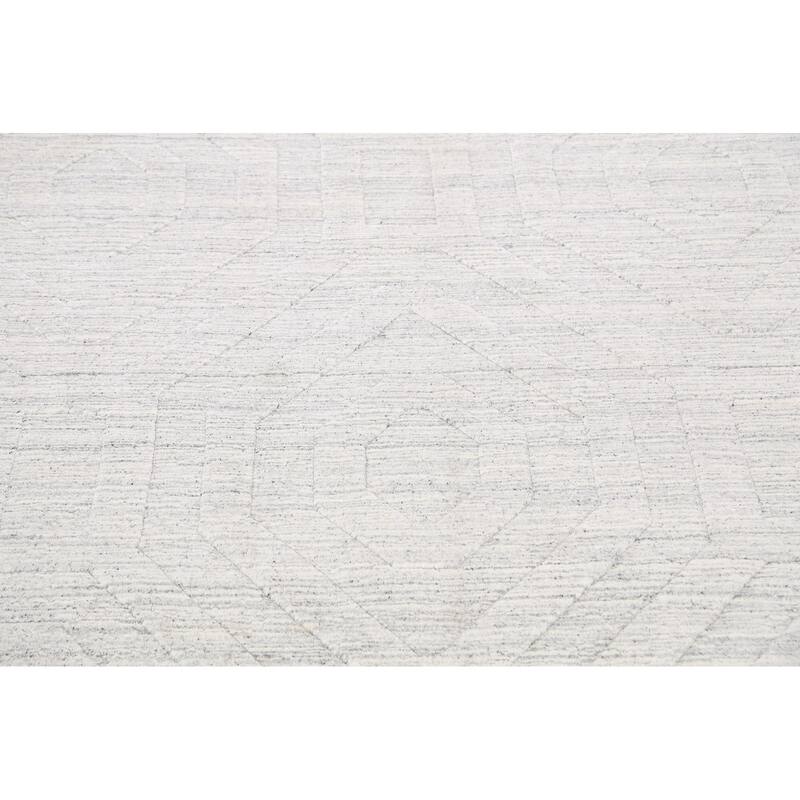 Contemporary Geometric Gabbeh Oriental Area Rug Wool Hand-knotted - 4'10" x 7'8"