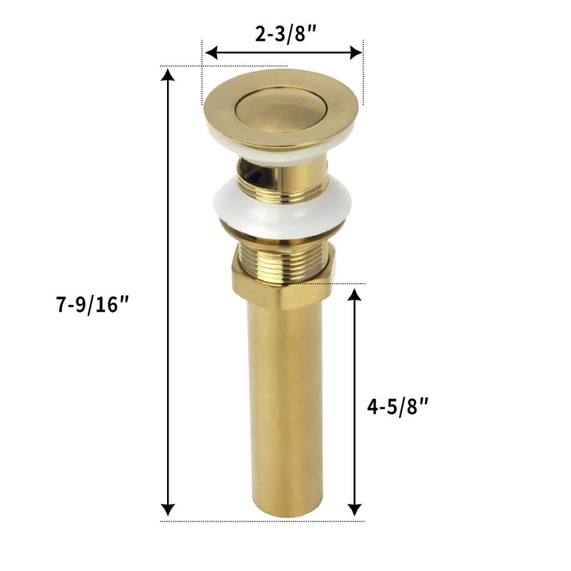 Pop-up Bathroom Sink Drain With Overflow