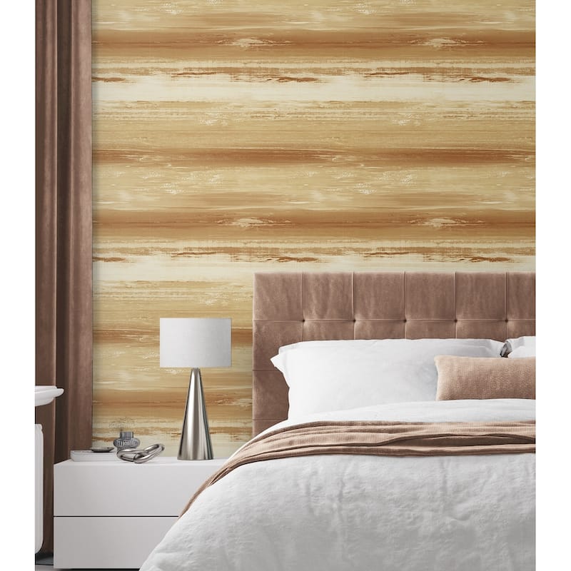Seabrook Designs Marwick Watercolor Stripe Unpasted Wallpaper - 27 in. W x 27 ft. L