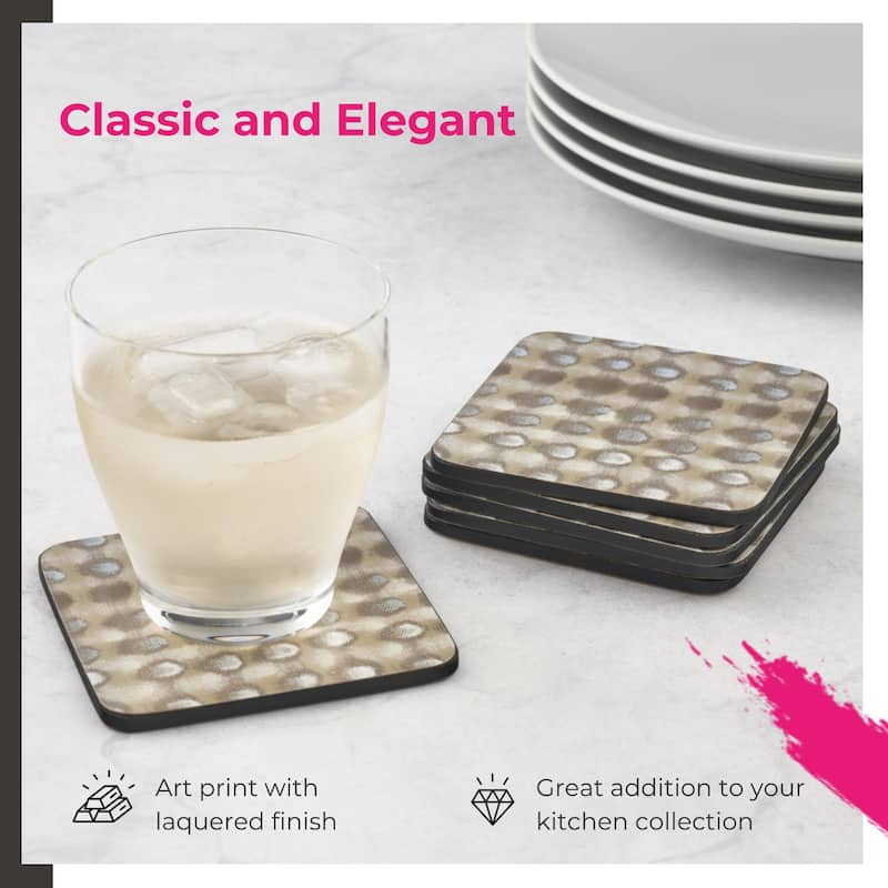 Pimpernel Set of 6 Pure Coasters - 4 Inches Sq.