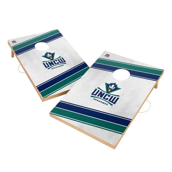 slide 2 of 5, North Carolina Wilmington Seahawks 2x4 Tailgate Cornhole Boards Include Carrying Case