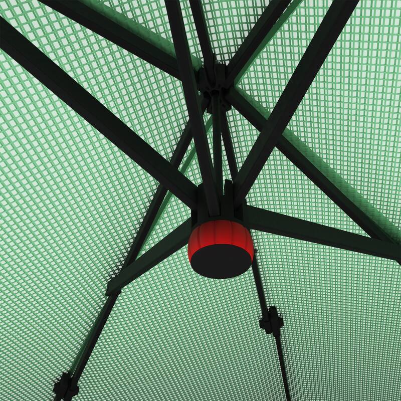 Pop Up Greenhouse - 8ft x 6ft Portable Walk In Green House with Roll-Up Zippered Doors and Mesh Windows by Home-Complete (Green)