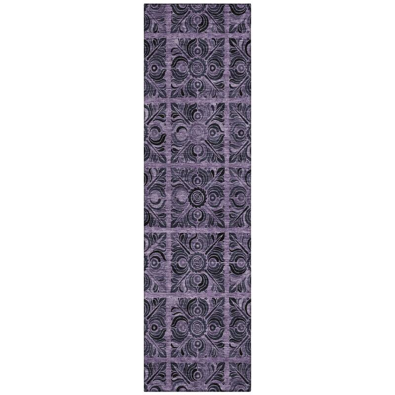 Machine Washable Indoor/ Outdoor Chantille Mosic Rug