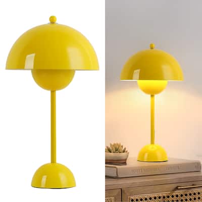 Modern Flower Cute Small Dome Shade colorful Table Lamp,Nordic Minimalist Mushroom Lamp Retro Nightstand Bedside Lamp Desk Lamp