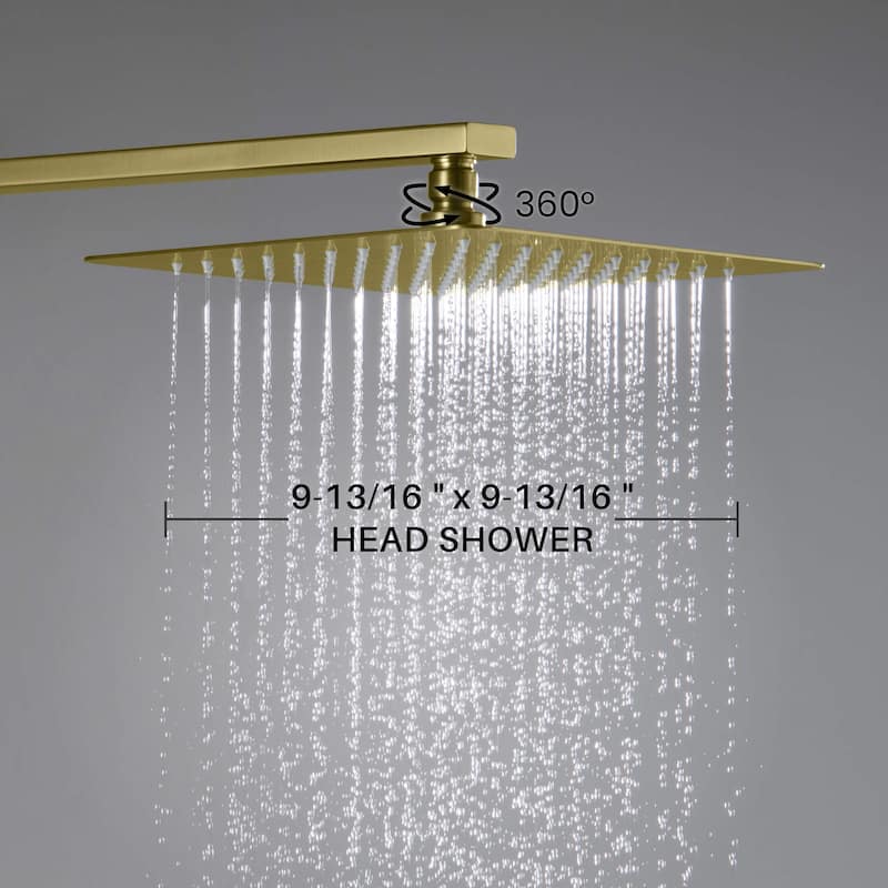 Cube Pressure Balanced Single Function Shower System with Rough In Valve