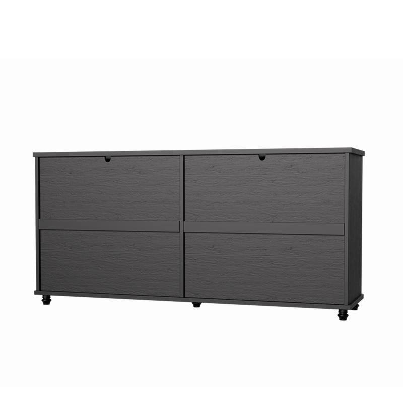 60"W Kitchen Buffet Sideboard Cabinet With Adjustable Shelves, 4 Doors Mid-Century Cupboard Set Of 2