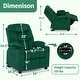preview thumbnail 71 of 79, MCombo Big Kids Recliner Chair with Cup Holders , Velvet Fabric
