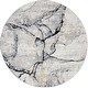 preview thumbnail 11 of 13, Livabliss Jolie Minimalist Abstract Area Rug 6'7" x 6'7" Round - Grey