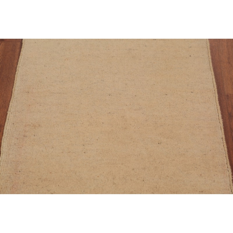 Gabbeh Oriental Foyer Rug Hand-Knotted Wool Carpet - 2'1"x 3'0"