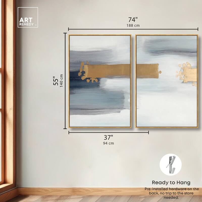 Azure Horizon III Canvas Set of 2 by Art Remedy