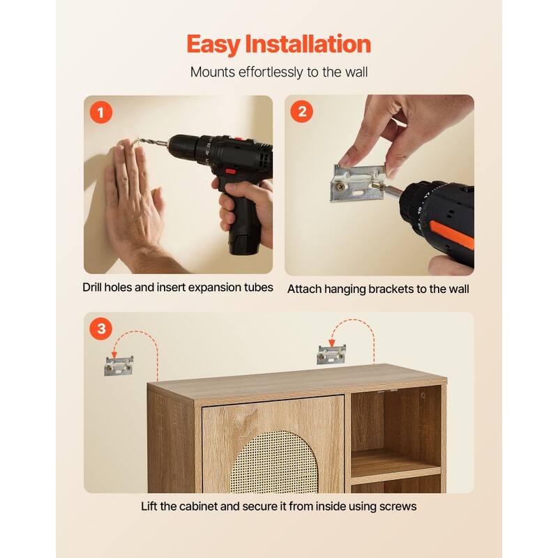 Wall-Mounted Bathroom Storage Cabinet with Multi-Layer Adjustable Shelves for Bottles and Toiletries - 23” x 10” x 23”