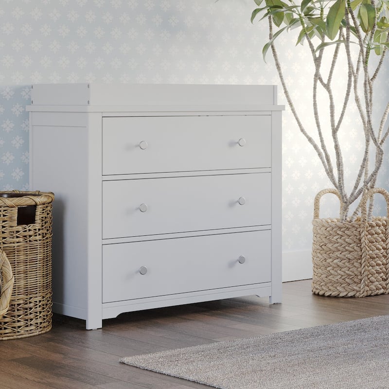 Child Craft Harmony 3-drawer Dresser with Dressing Kit - Matte White