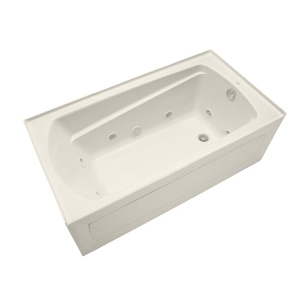 Mirabelle Mirbdw6032l Bradenton 60in X 32in Three Wall Alcove Whirlpool Tub With Left Hand Drain