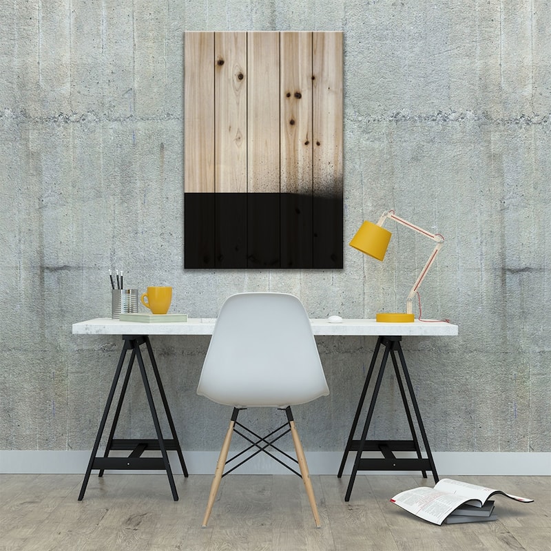 Black Print On Wood by LEEMO - Multi-Color