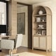 preview thumbnail 16 of 22, Ingenious Arc - Topped Multifunctional Storage Bookcase 1-Piece - Beige