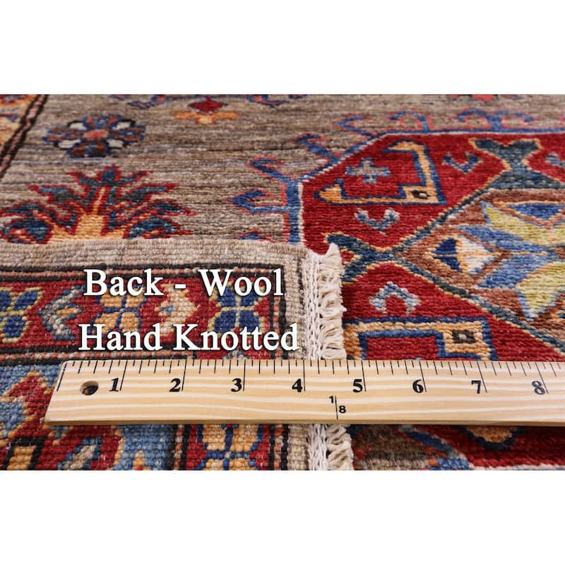 Golden Nile Super Kazak Hand Knotted Wool Rug - 3' 10" X 5' 10"