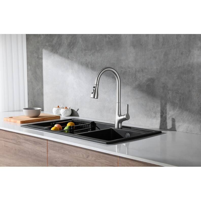 Indigo Home Single Handle Pull Down Sprayer Kitchen Faucet