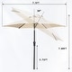 preview thumbnail 60 of 111, Autlaycil 7.5FT Patio Umbrella with Tilt and Crank