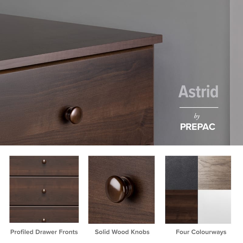 Bella 4-Drawer Dresser, Espresso