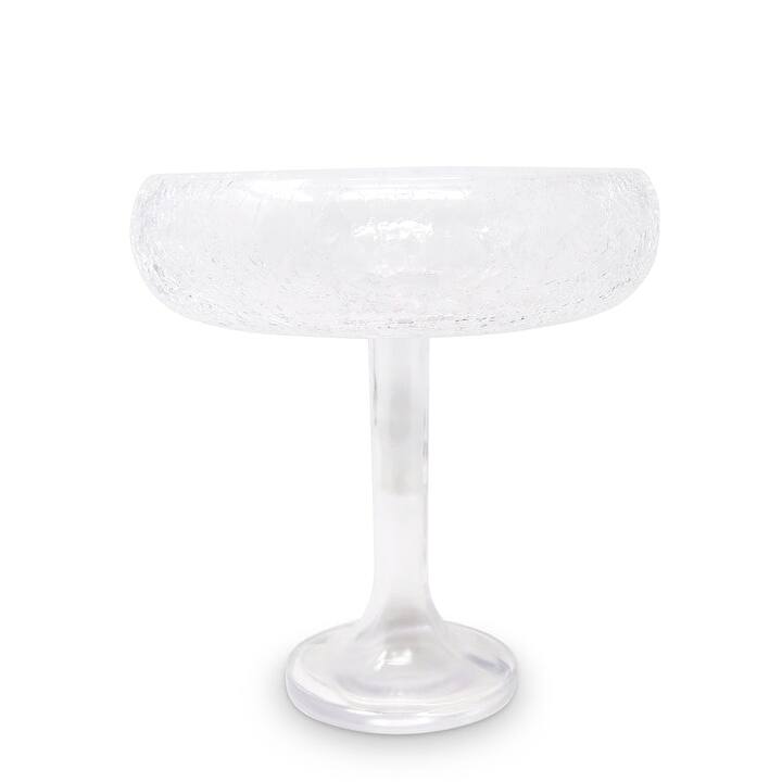 Tall Stemmed Salad Bowl, Liscio Ottico - Large - Cracked