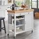 preview thumbnail 2 of 16, Simple Living Martha Rolling Rubberwood Kitchen Cart