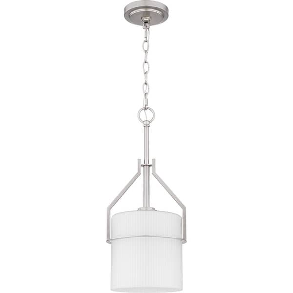 slide 2 of 8, Seymour 1-Light Brushed Nickel Mini Pendant Light