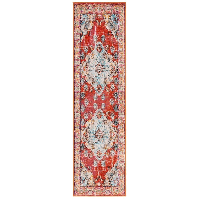 SAFAVIEH Monaco Oceane Boho Medallion Distressed Area Rug