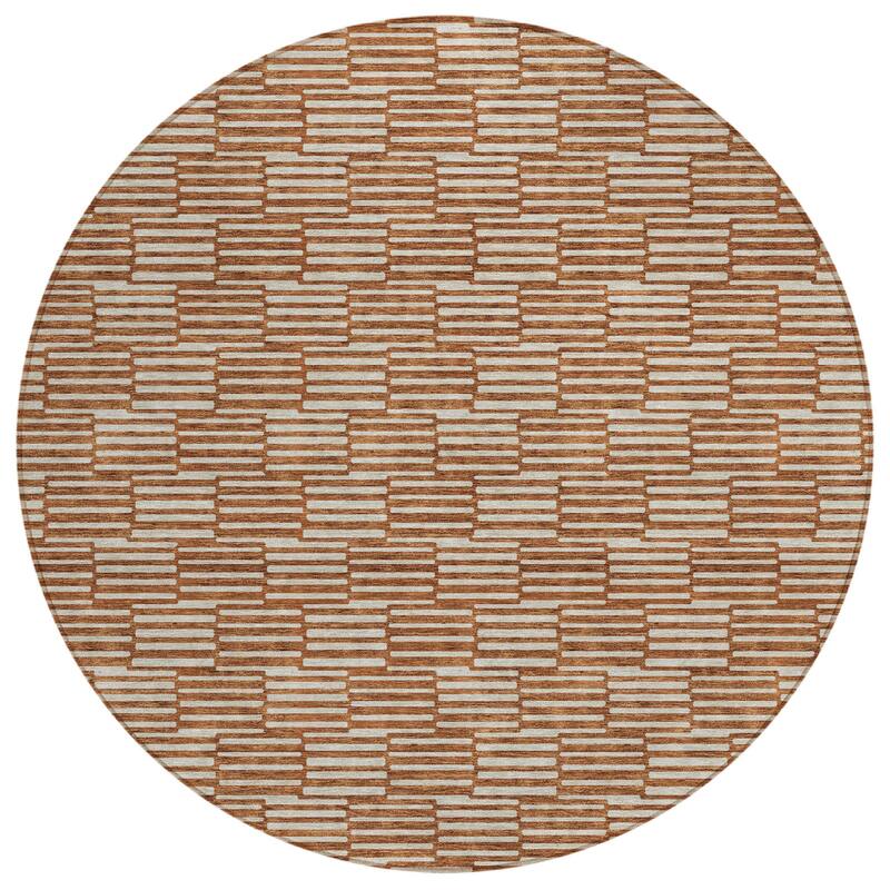 HomeRoots Geometric Transitional Rectangle Outdoor Rug