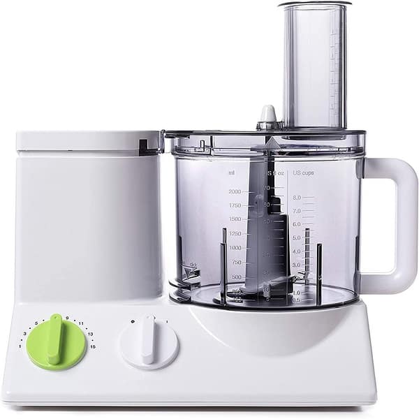 12 Cup Food Processor Ultra Quiet Powerful motor, includes 7 Attachment  Blades + Chopper and Citrus Juicer - Bed Bath & Beyond - 31424059