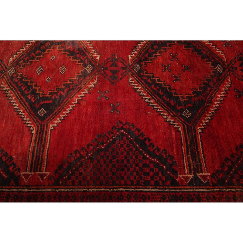 ECARPETGALLERY Hand-knotted Baluch Red Wool Rug - 3'3 x 6'6