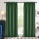 preview thumbnail 28 of 85, Deconovo Solid Rod Pocket Curtain Panel Pair, Set of 4 Panels 42x84 Inch - Green