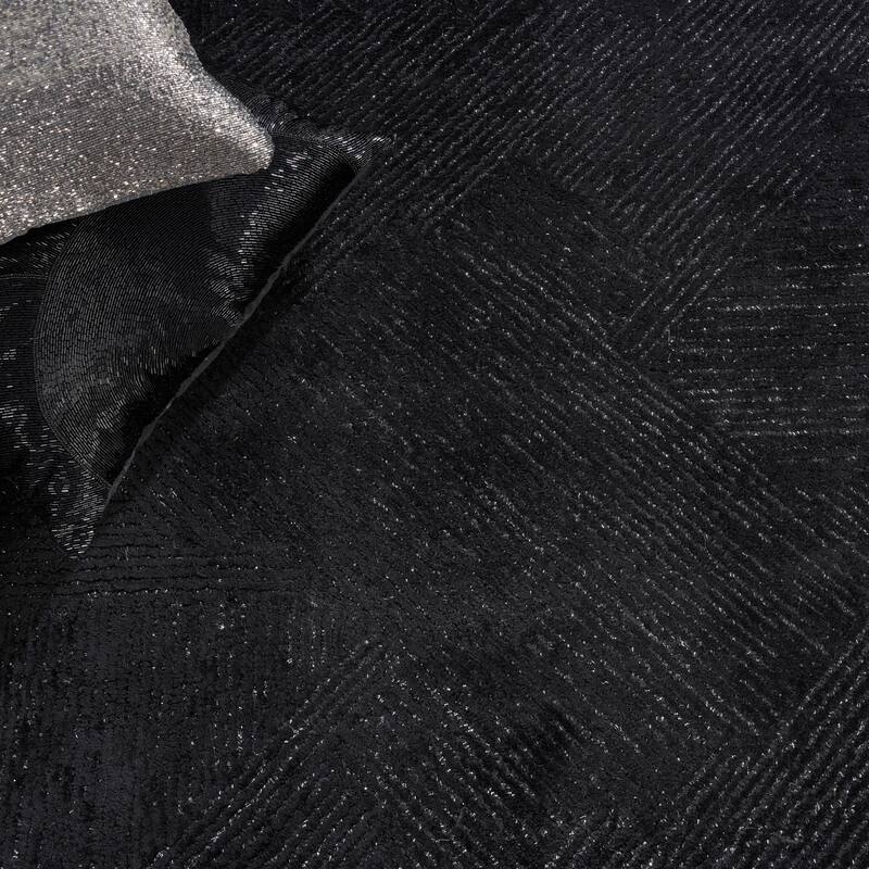 Michael Amini Abstract Linear Shimmer Area Rug