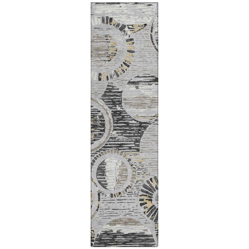 Machine Washable Indoor/ Outdoor Modern Grover Chantille Rug
