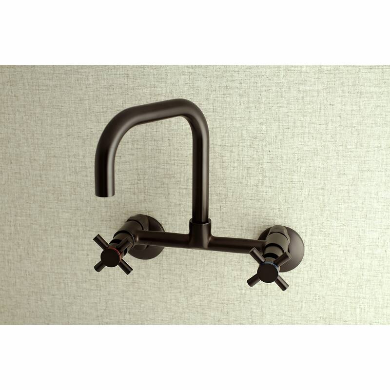 Kingston Brass Concord 8 in. Adjustable Center Wall Mount Kitchen Faucet