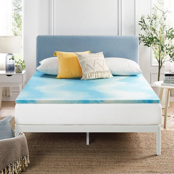 Swirl Gel AeroBreeze Cooling Air Flow Memory Foam Mattress Topper, Multiple Sizes