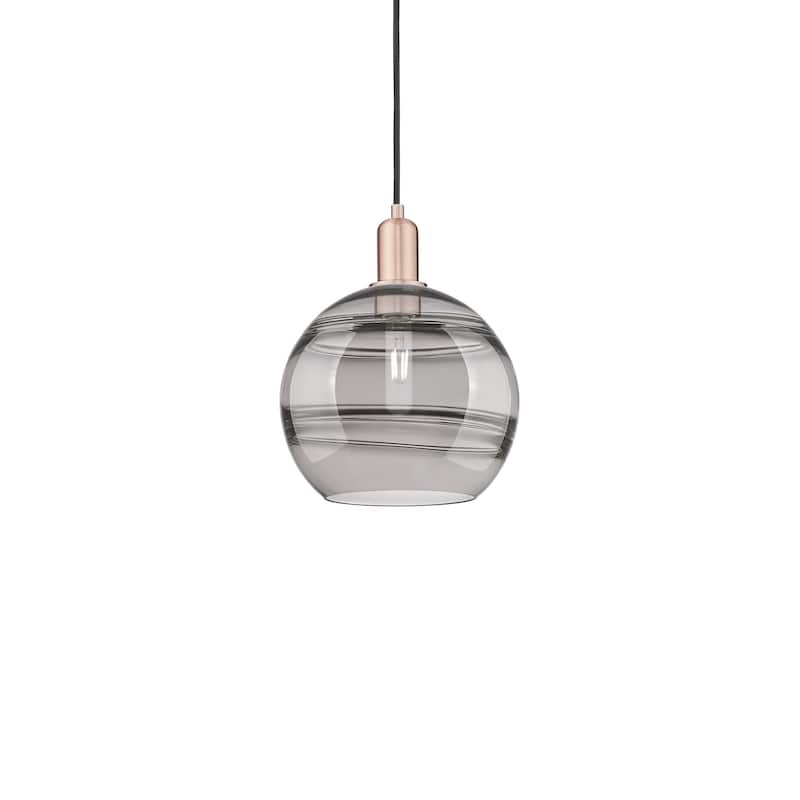 Innovations Lighting 716-1P-13-10 Rochester Pendant Rochester 10" Wide - Antique Copper / Light Smoke