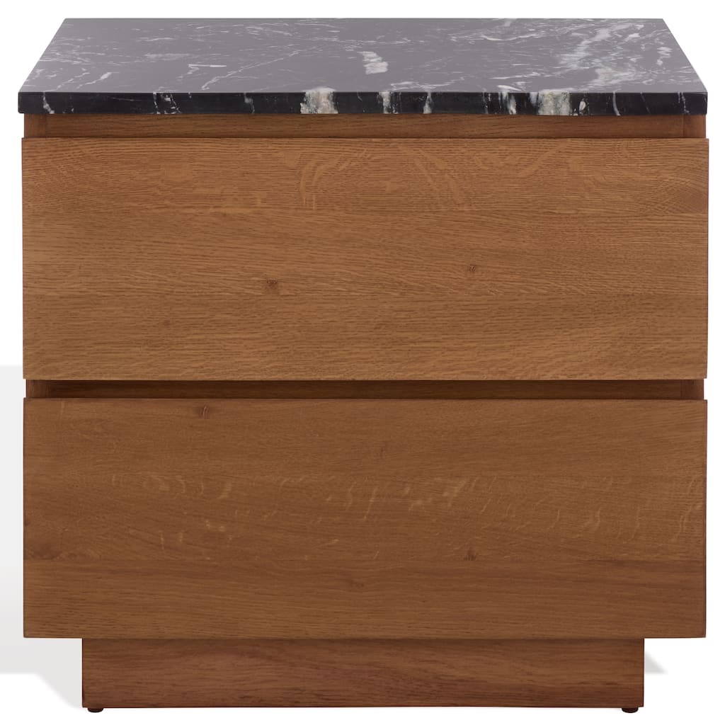 SAFAVIEH Couture Lilybelle Marble Top 2-Drawer Nightstand